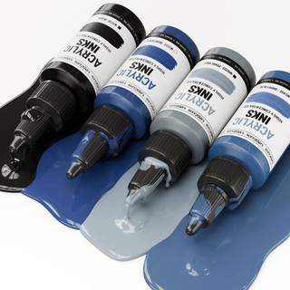 Acrylic Ink Set – Urban Indigo (4 Pack) -Core Acrylic Inks- KAMENSKAYA