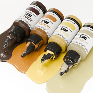 Acrylic Ink Set – Warm Sand (4 Pack) -Core Acrylic Inks- KAMENSKAYA