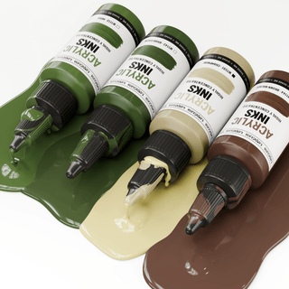Acrylic Ink Set – Woodland Tones (4 Pack) -Core Acrylic Inks- KAMENSKAYA