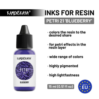 Alcohol Ink for Resin - Petri 21 'Blueberry' - Alcohol Inks for Petri Art - KAMENSKAYA