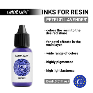 Alcohol Ink for Resin - Petri 31 'Lavender' - Alcohol Inks for Petri Art - KAMENSKAYA