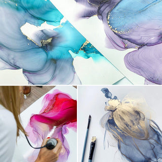 Alcohol Ink Paper Set - Materials for Ink Art - KAMENSKAYA