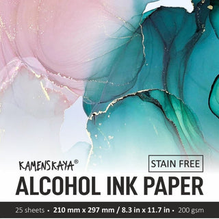 Alcohol Ink Paper Set - Materials for Ink Art - KAMENSKAYA