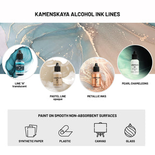 Alcohol Ink Set – Earth Tones (4 Pack) - Alcohol Ink, 'A' Line - KAMENSKAYA