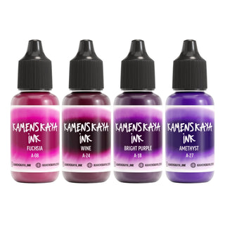 Alcohol Ink Set – Floral Purples (4 Pack) - Alcohol Ink, 'A' Line - KAMENSKAYA
