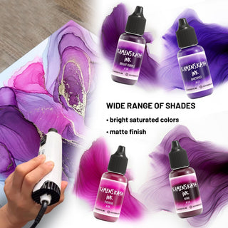 Alcohol Ink Set – Floral Purples (4 Pack) - Alcohol Ink, 'A' Line - KAMENSKAYA