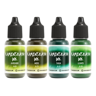Alcohol Ink Set – Forest Greens (4 Pack) - Alcohol Ink, 'A' Line - KAMENSKAYA