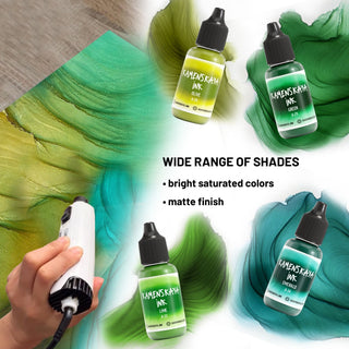 Alcohol Ink Set – Fresh Greens (4 Pack) - Alcohol Ink, 'A' Line - KAMENSKAYA