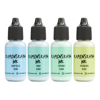 Alcohol Ink Set – Minty Pastels (4 Pack) - Alcohol Ink, Pastel Collection - KAMENSKAYA