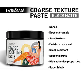 Coarse modeling paste (Black matte) - Modeling Paste - KAMENSKAYA