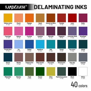 Delaminating Alcohol Ink P - 120 'Peach' - Alcohol Ink, Delaminating Collection - KAMENSKAYA