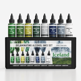 Delaminating Alcohol Inks Set 'Iceland' - Alcohol Ink, Delaminating Collection - KAMENSKAYA