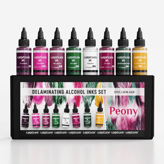 Delaminating Alcohol Inks Set 'Peony' - Alcohol Ink, Delaminating Collection - KAMENSKAYA