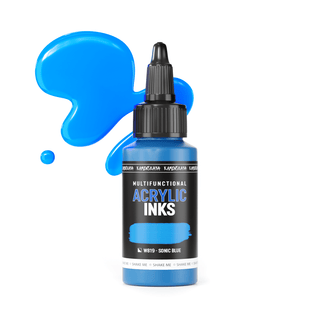 Neon acrylic ink W819 "Sonic blue" - Acrylic Ink - KAMENSKAYA