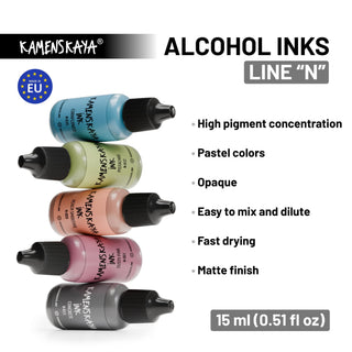 Pastel Alcohol Ink N - 010 'Tiffany' - Alcohol Ink, Pastel Collection - KAMENSKAYA