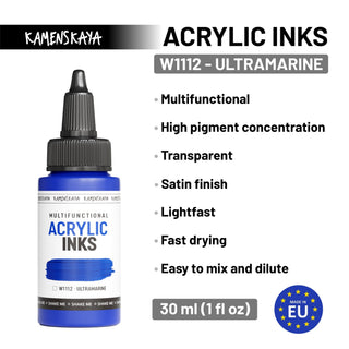 W1112 Ultramarine - Acrylic Ink - KAMENSKAYA