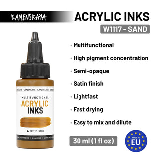 W1117 Sand - Acrylic Ink - KAMENSKAYA