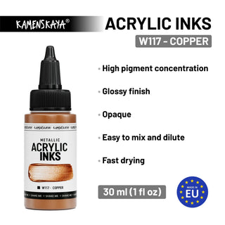 W117 Copper - Acrylic Ink - KAMENSKAYA
