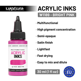 W1189 Bright pink - Acrylic Ink - KAMENSKAYA