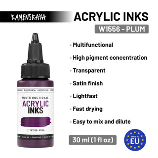 W1556 Plum - Acrylic Ink - KAMENSKAYA