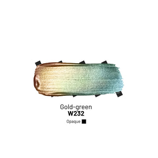 W232 Gold - green - Acrylic Ink - KAMENSKAYA