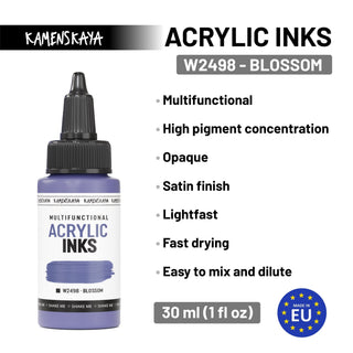 W2498 Blossom - Acrylic Ink - KAMENSKAYA