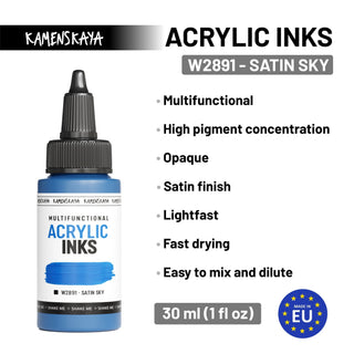 W2891 Satin sky - Acrylic Ink - KAMENSKAYA