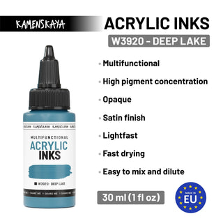 W3920 Deep lake - Acrylic Ink - KAMENSKAYA