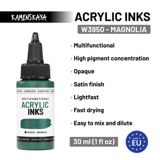 W3950 Magnolia - Acrylic Ink - KAMENSKAYA