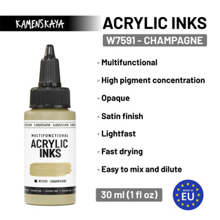 W7591 Champagne - Acrylic Ink - KAMENSKAYA