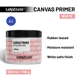 White canvas primer - Materials for Ink Art - KAMENSKAYA