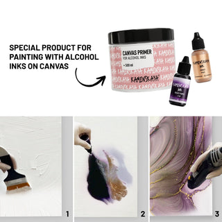 White canvas primer - Materials for Ink Art - KAMENSKAYA
